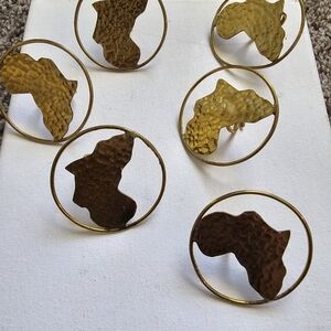 Original Brass ring..Africa Map
